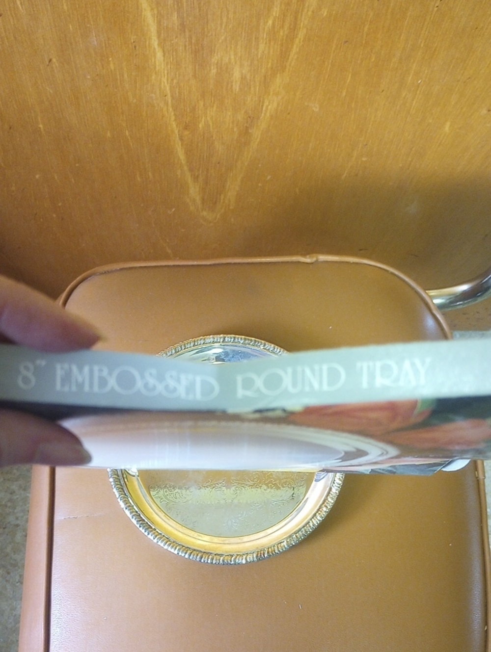 RARE Engraved Hofstra University Class of 1945 Silver Plated 8 Inch Round Tray - Picture 4 of 5